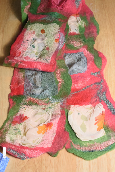 Hand crafted nuno fiber art created by Melinda LaBarge