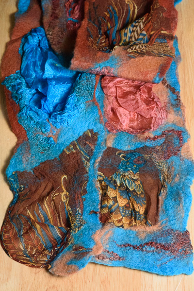 Hand crafted nuno fiber art created by Melinda LaBarge