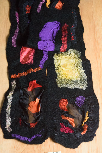 Hand crafted nuno fiber art created by Melinda LaBarge