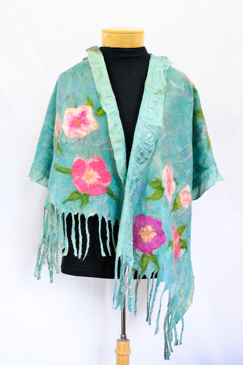Handmade nuno felted shawls by Melinda LaBarge