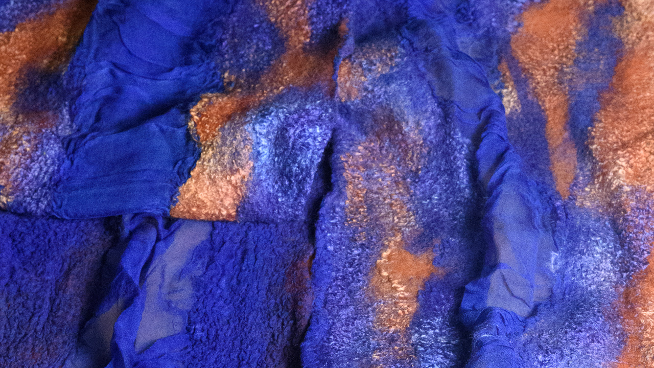 Handmade nuno felted scarf by Melinda LaBarge