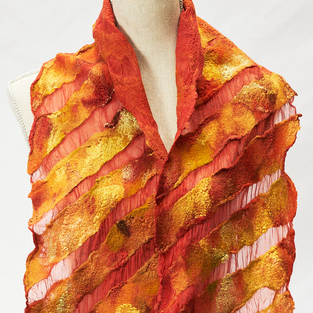 Handmade nuno felted scarf by Melinda LaBarge